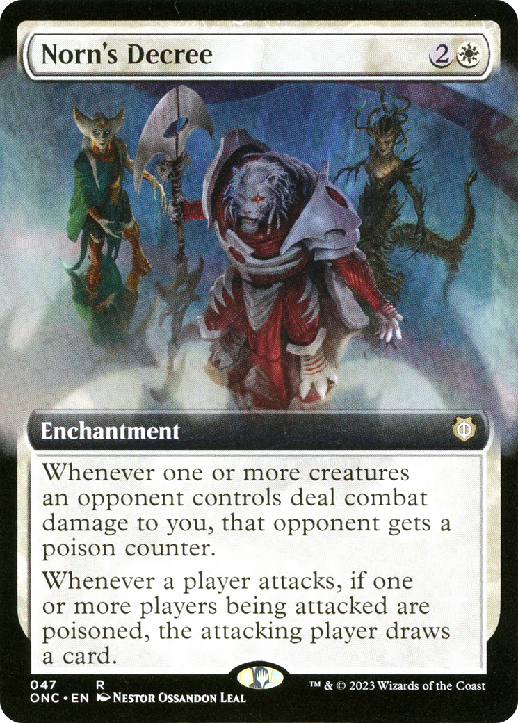 Norn's Decree (Extended Art) [Phyrexia: All Will Be One Commander] - Evolution TCG