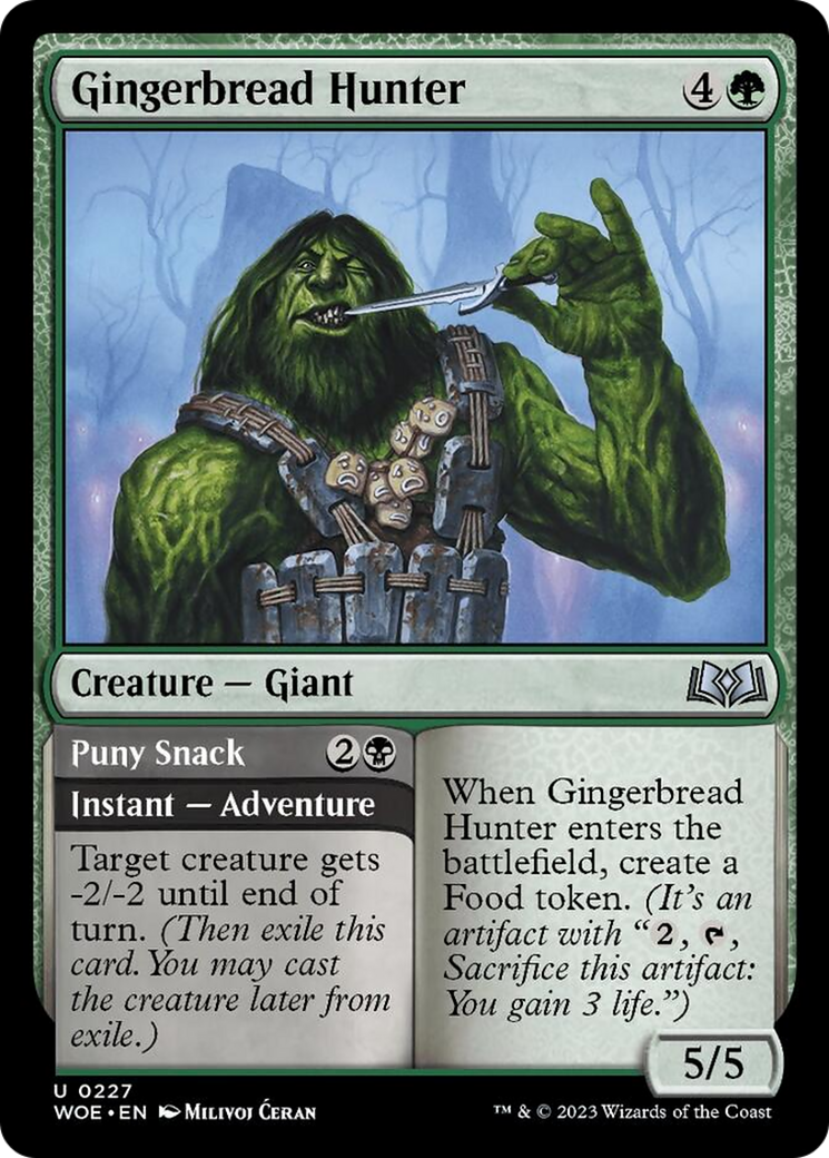 Gingerbread Hunter // Puny Snack [Wilds of Eldraine] - Evolution TCG