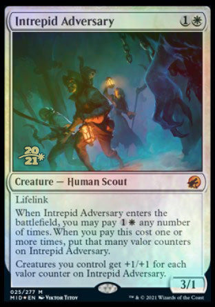 Intrepid Adversary [Innistrad: Midnight Hunt Prerelease Promos] - Evolution TCG