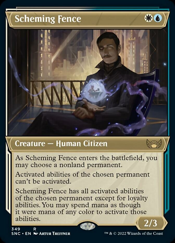 Scheming Fence (Showcase Art Deco) [Streets of New Capenna] - Evolution TCG