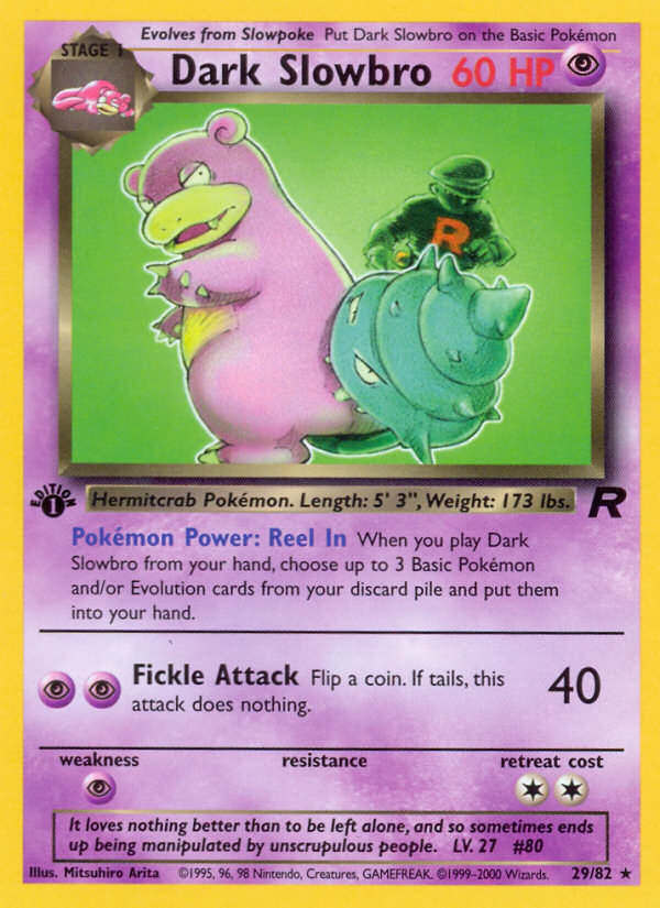 Dark Slowbro (29/82) [Team Rocket 1st Edition] - Evolution TCG