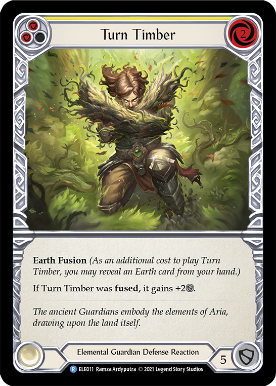 Turn Timber (Yellow) [ELE011] (Tales of Aria)  1st Edition Normal - Evolution TCG