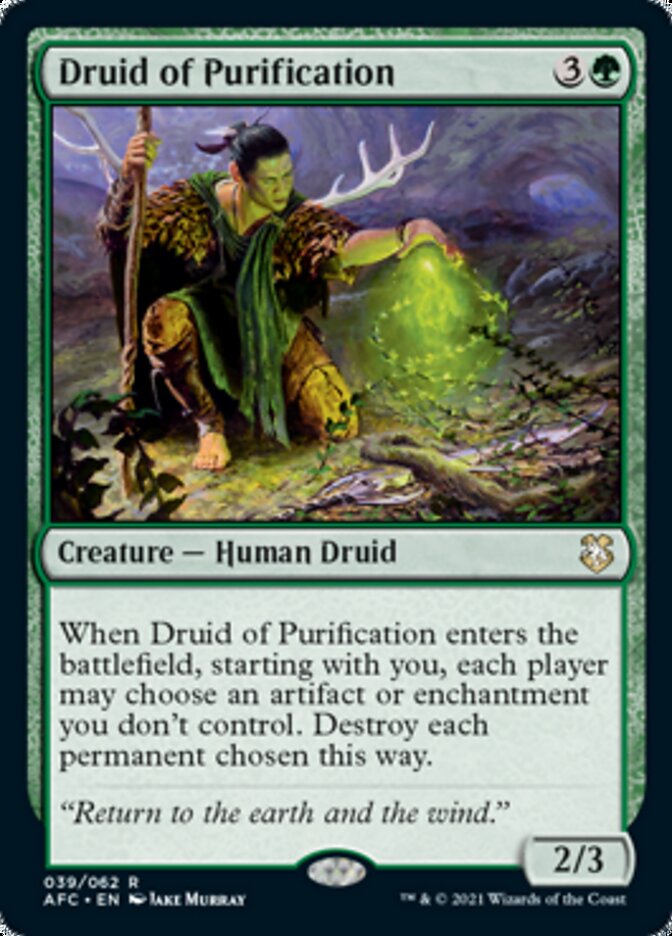 Druid of Purification [Dungeons & Dragons: Adventures in the Forgotten Realms Commander] - Evolution TCG