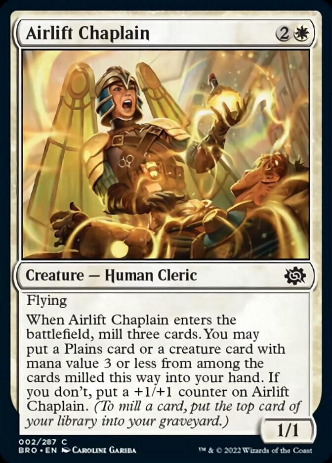 Airlift Chaplain [The Brothers' War] - Evolution TCG