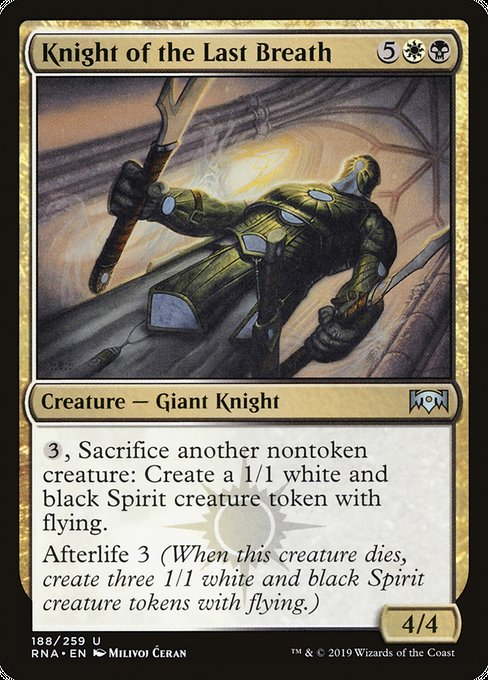 Knight of the Last Breath [Ravnica Allegiance] - Evolution TCG