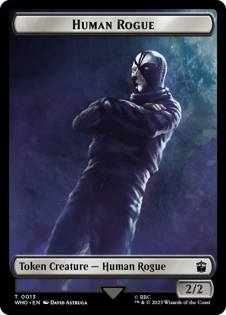 Human Rogue // Clue (0022) Double-Sided Token [Doctor Who Tokens] - Evolution TCG