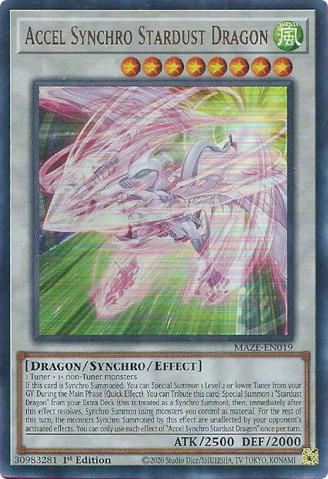 Accel Synchro Stardust Dragon [MAZE-EN019] Ultra Rare - Evolution TCG