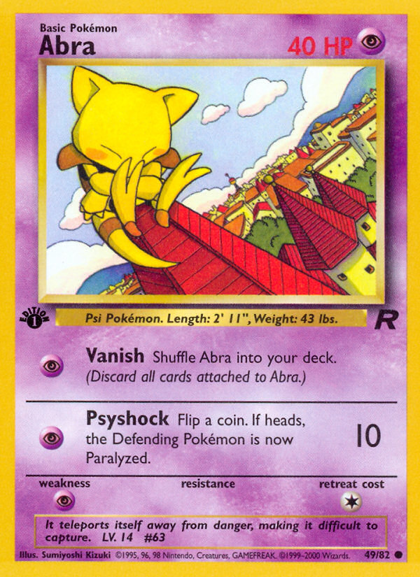 Abra (49/82) [Team Rocket 1st Edition] - Evolution TCG