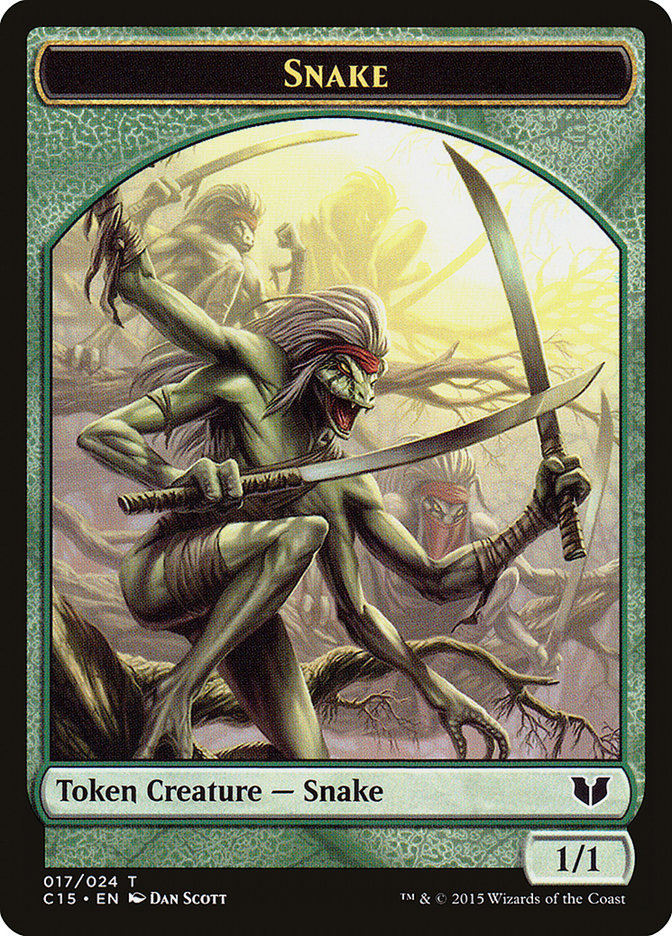 Beast // Snake (017) Double-Sided Token [Commander 2015 Tokens] - Evolution TCG