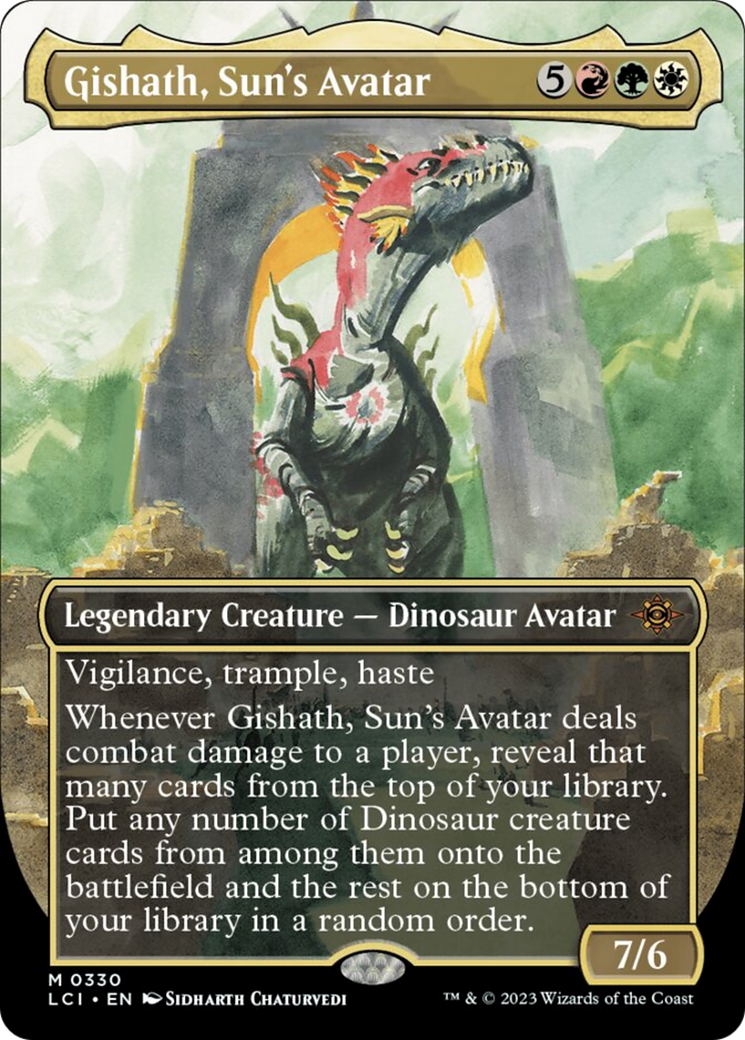 Gishath, Sun's Avatar (Borderless) [The Lost Caverns of Ixalan] - Evolution TCG