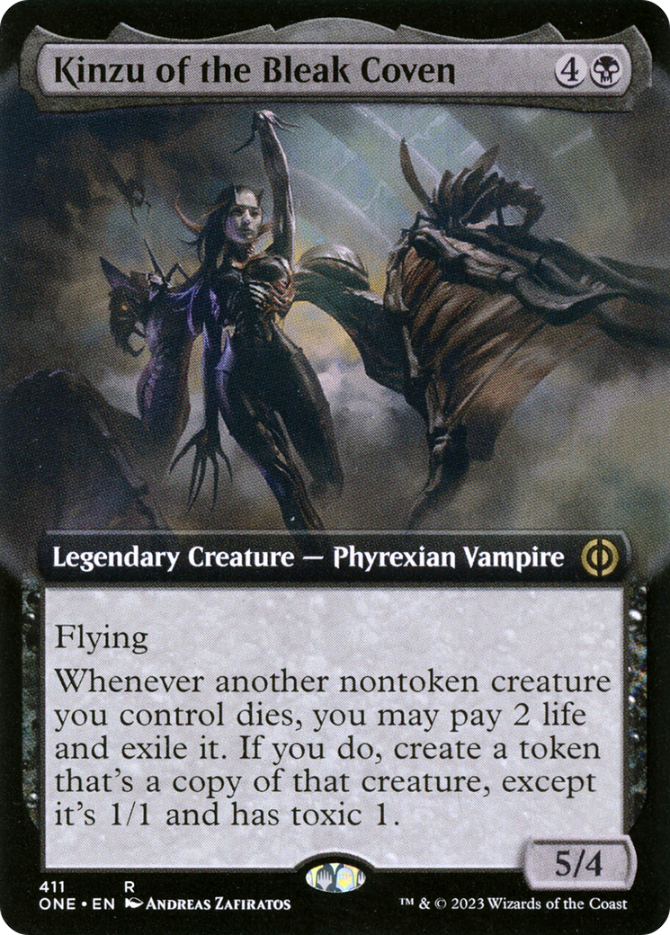 Kinzu of the Bleak Coven (Extended Art) [Phyrexia: All Will Be One] - Evolution TCG