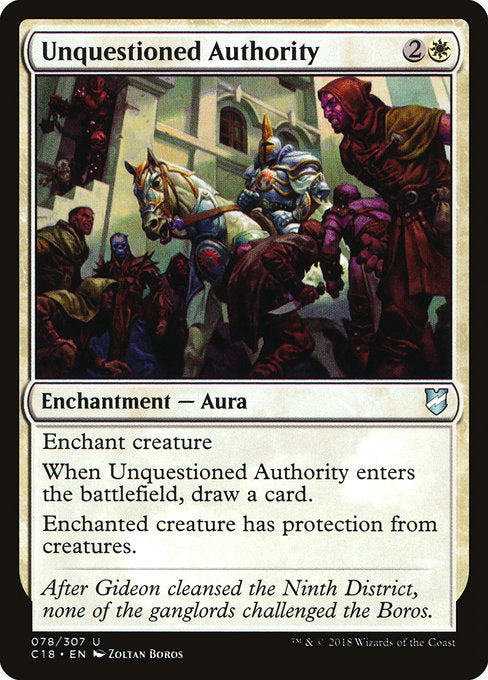Unquestioned Authority [Commander 2018] - Evolution TCG