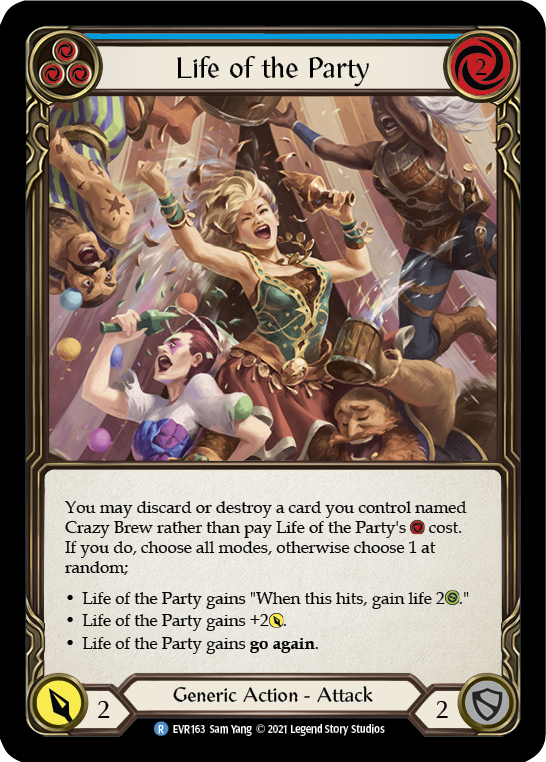 Life of the Party (Blue) [EVR163] (Everfest)  1st Edition Normal - Evolution TCG