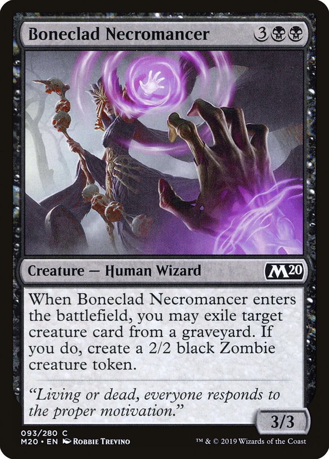 Boneclad Necromancer [Core Set 2020] - Evolution TCG