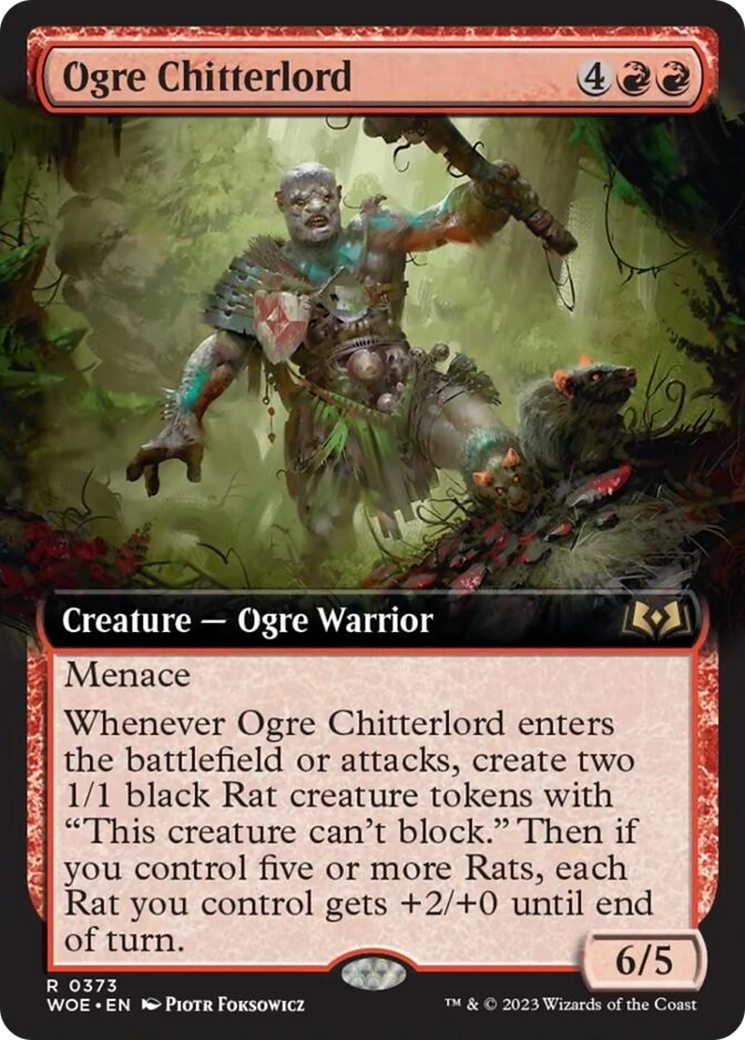 Ogre Chitterlord (Extended Art) [Wilds of Eldraine] - Evolution TCG