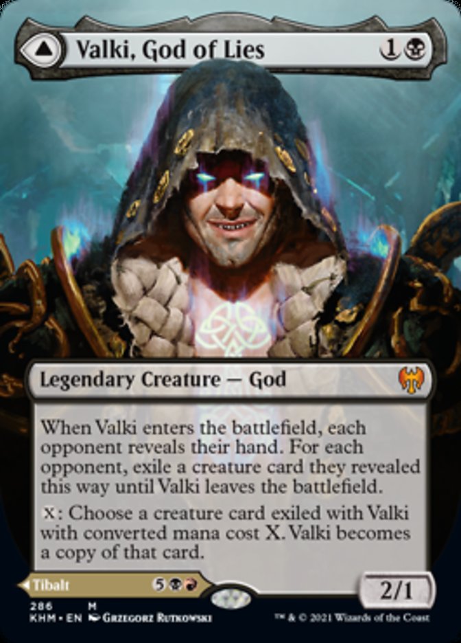 Valki, God of Lies // Tibalt, Cosmic Impostor (Borderless) [Kaldheim] - Evolution TCG