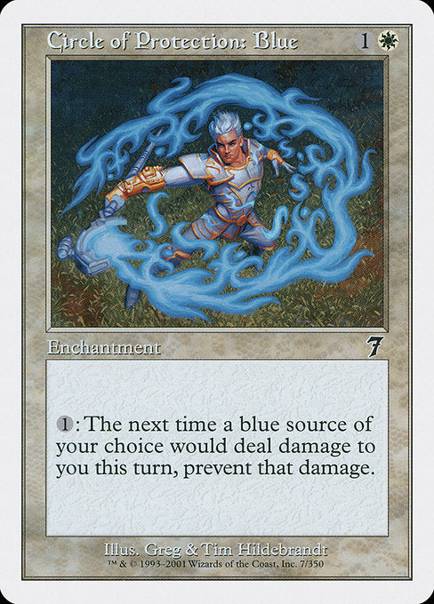 Circle of Protection: Blue [Seventh Edition] - Evolution TCG