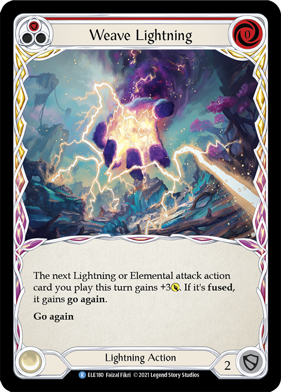 Weave Lightning (Red) [ELE180] (Tales of Aria)  1st Edition Normal - Evolution TCG