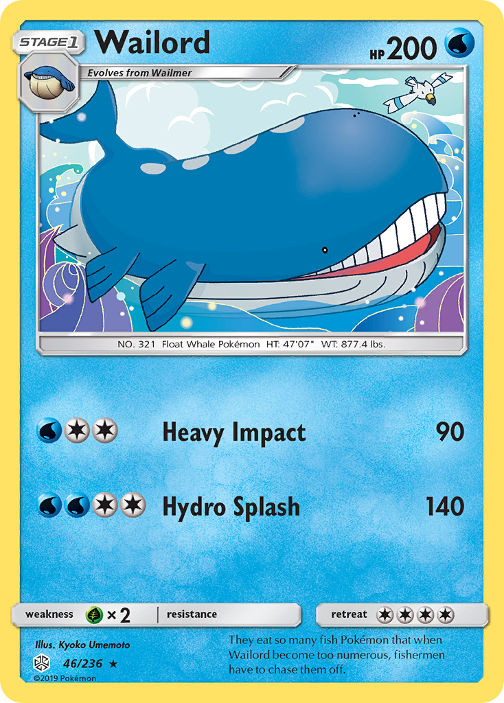 Wailord (46/236) [Sun & Moon: Cosmic Eclipse] - Evolution TCG
