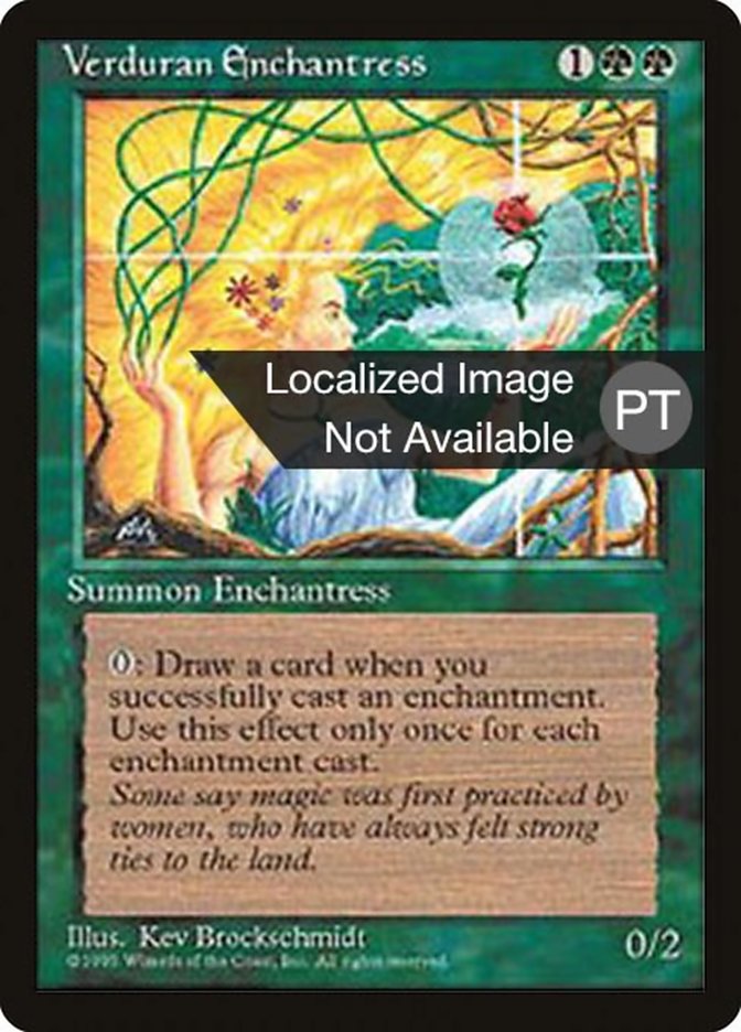 Verduran Enchantress [Fourth Edition (Foreign Black Border)] - Evolution TCG