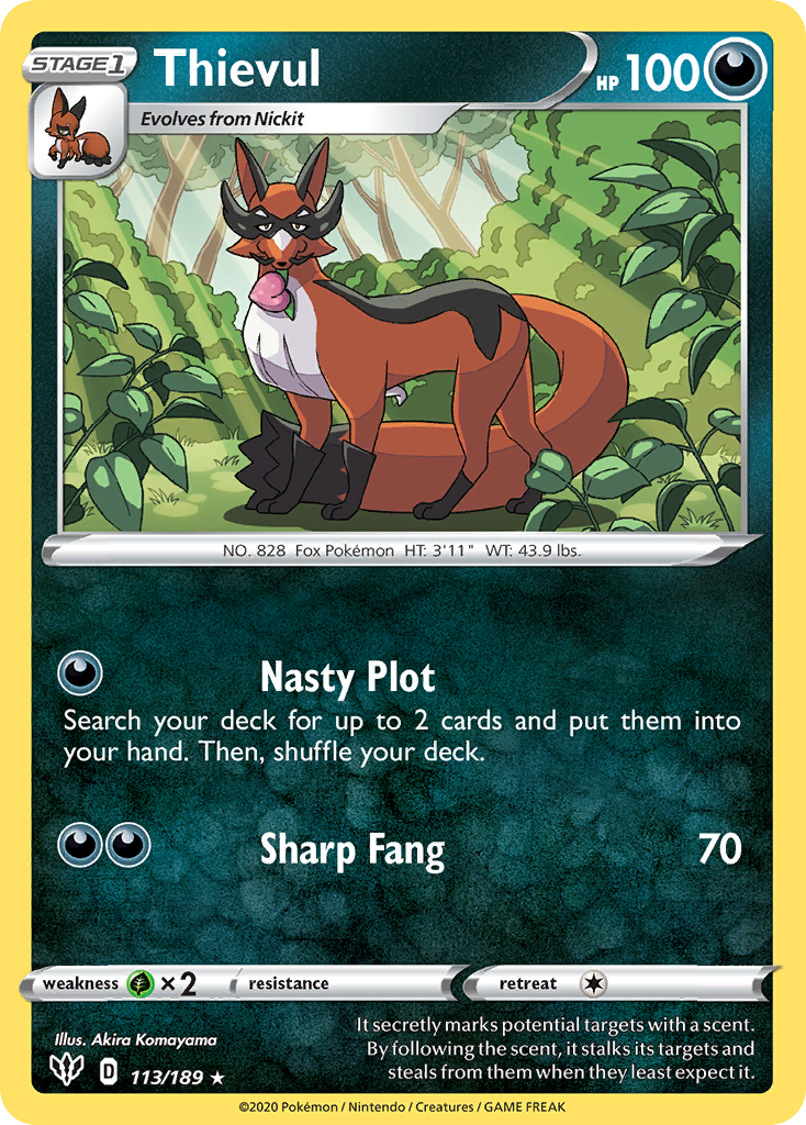 Thievul (113/189) [Sword & Shield: Darkness Ablaze] - Evolution TCG