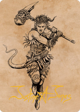 Karlach, Fury of Avernus Art Card (54) (Gold-Stamped Signature) [Commander Legends: Battle for Baldur's Gate Art Series] - Evolution TCG