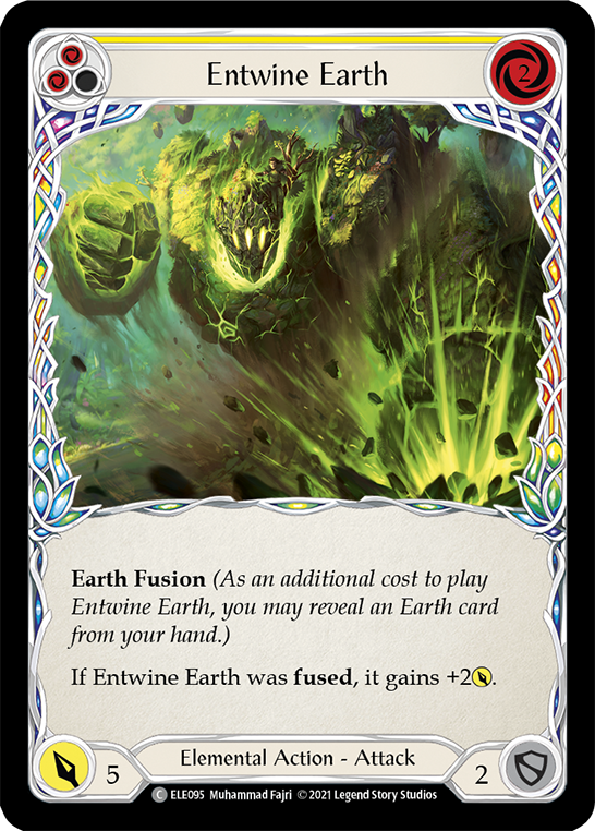 Entwine Earth (Yellow) [ELE095] (Tales of Aria)  1st Edition Rainbow Foil - Evolution TCG