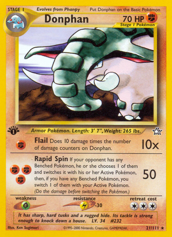 Donphan (21/111) [Neo Genesis 1st Edition] - Evolution TCG