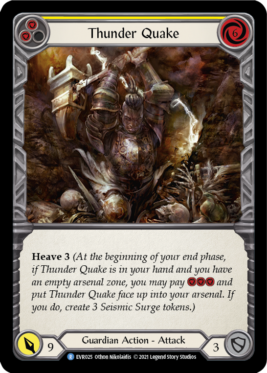 Thunder Quake (Yellow) [EVR025] (Everfest)  1st Edition Normal - Evolution TCG