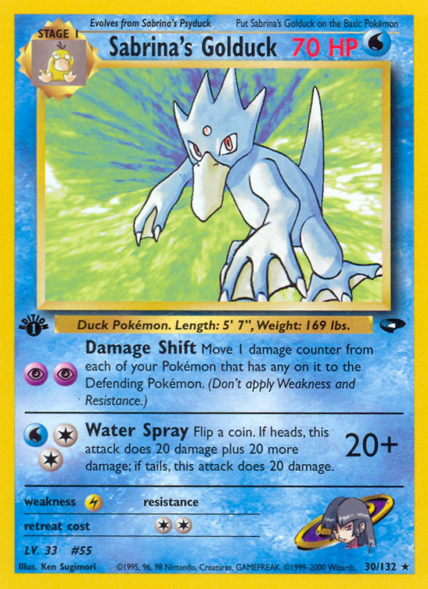 Sabrina's Golduck (30/132) [Gym Challenge 1st Edition] - Evolution TCG