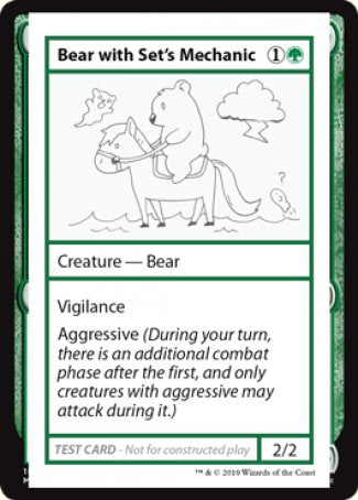 Bear with Set's Mechanic (2021 Edition) [Mystery Booster Playtest Cards] - Evolution TCG