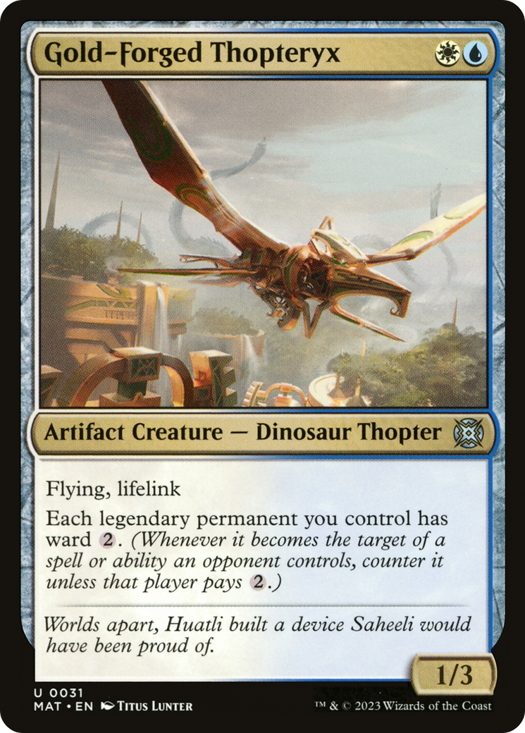 Gold-Forged Thopteryx [March of the Machine: The Aftermath] - Evolution TCG