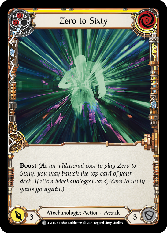 Zero to Sixty (Yellow) [U-ARC027] (Arcane Rising Unlimited)  Unlimited Normal - Evolution TCG