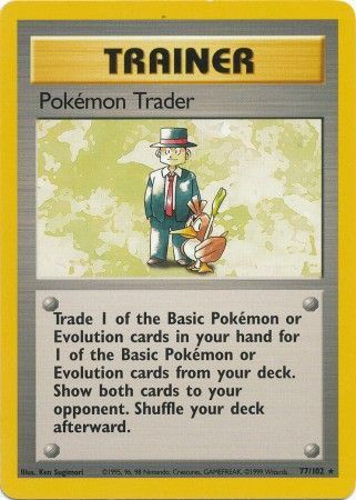 Pokemon Trader (77/102) [Base Set Unlimited] - Evolution TCG