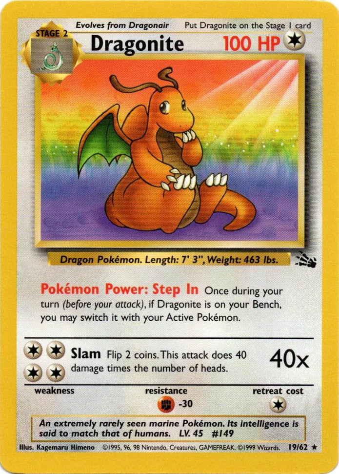 Dragonite (19/62) [Fossil Unlimited] - Evolution TCG