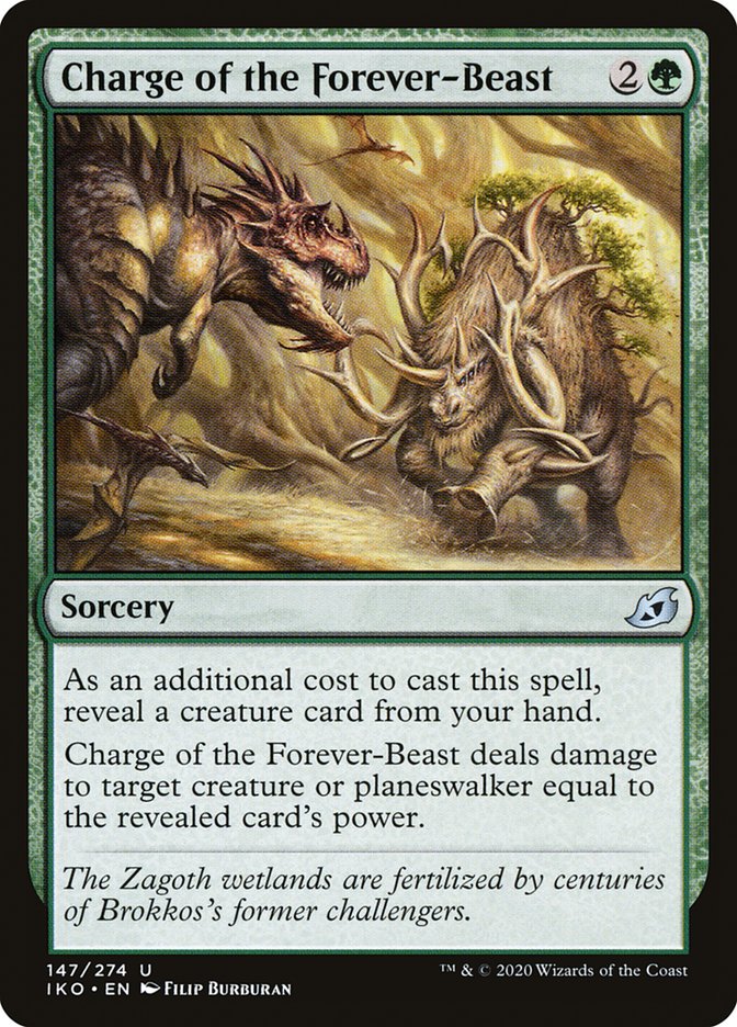Charge of the Forever-Beast [Ikoria: Lair of Behemoths] - Evolution TCG