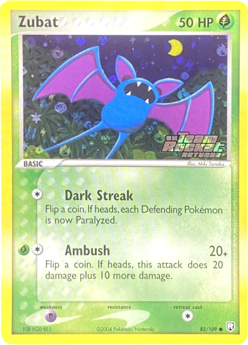 Zubat (82/109) (Stamped) [EX: Team Rocket Returns] - Evolution TCG