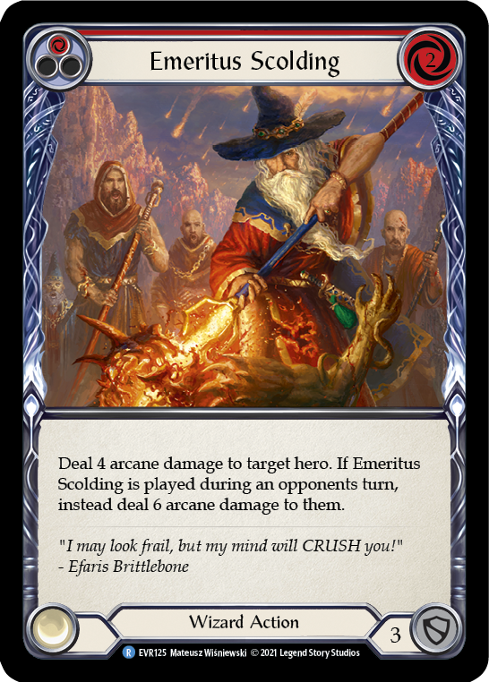 Emeritus Scolding (Red) [EVR125] (Everfest)  1st Edition Normal - Evolution TCG