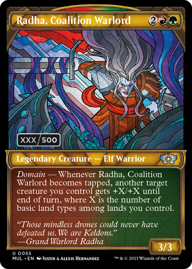 Radha, Coalition Warlord (Serialized) [Multiverse Legends] - Evolution TCG