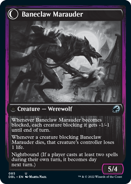 Baneblade Scoundrel // Baneclaw Marauder [Innistrad: Double Feature] - Evolution TCG