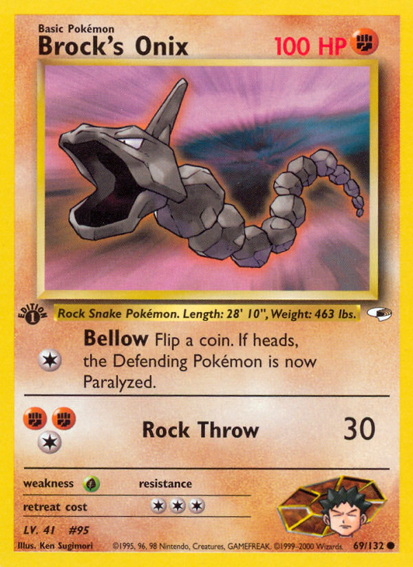 Brock's Onix (69/132) [Gym Heroes 1st Edition] - Evolution TCG