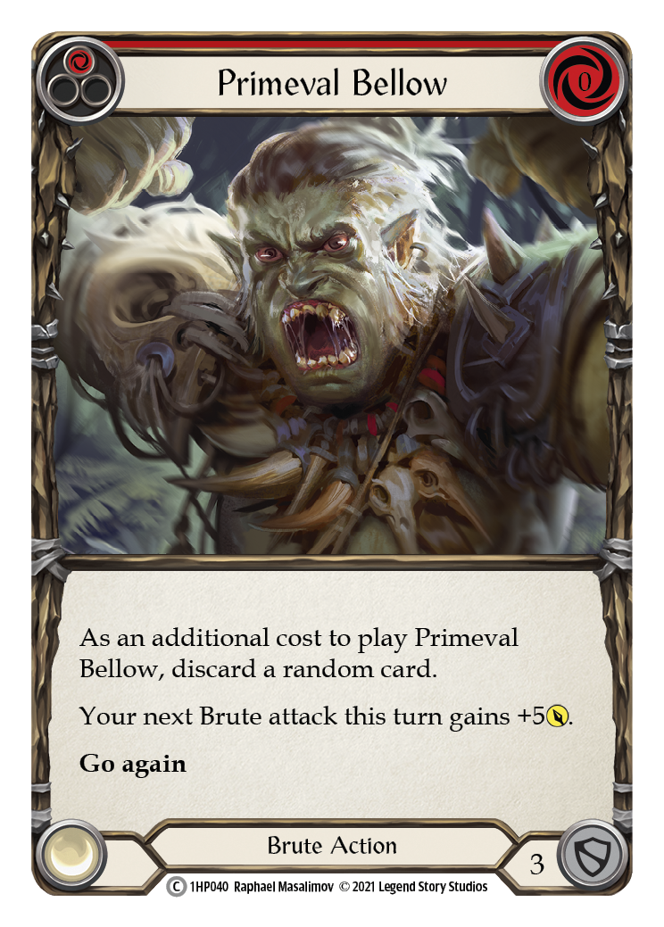 Primeval Bellow (Red) [1HP040] (History Pack 1) - Evolution TCG