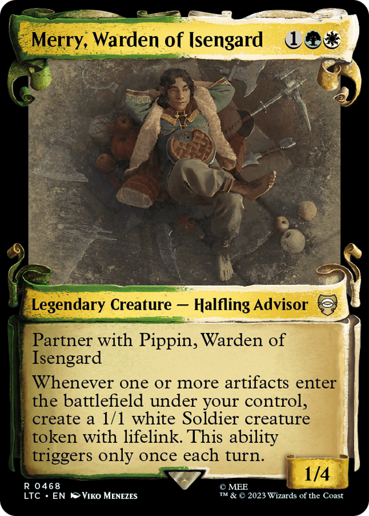 Merry, Warden of Isengard [The Lord of the Rings: Tales of Middle-Earth Commander Showcase Scrolls] - Evolution TCG