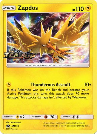 Zapdos (SM159) (Staff) [Sun & Moon: Black Star Promos] - Evolution TCG