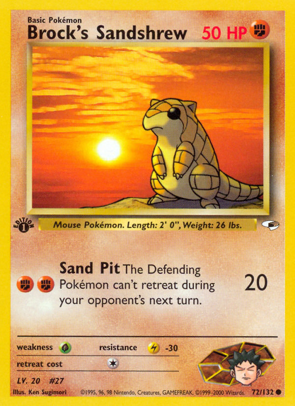 Brock's Sandshrew (72/132) [Gym Heroes 1st Edition] - Evolution TCG