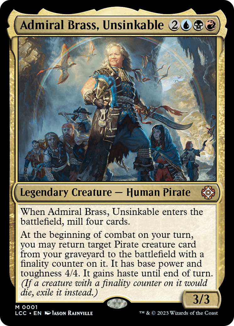 Admiral Brass, Unsinkable (Display Commander) [The Lost Caverns of Ixalan Commander] - Evolution TCG