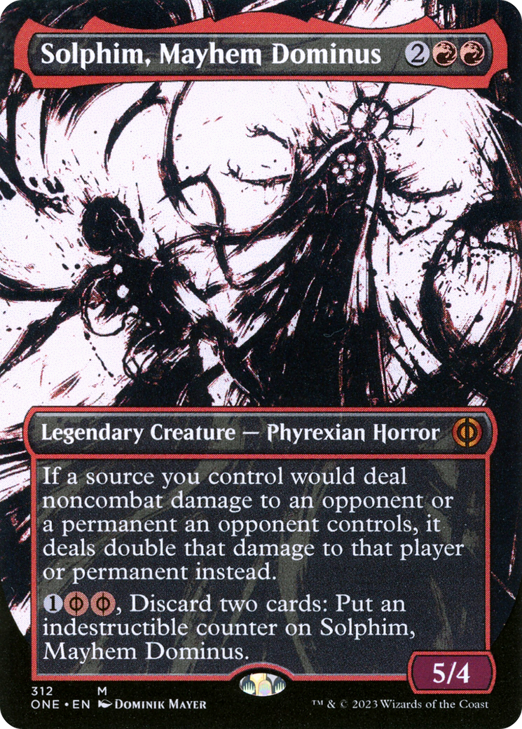 Solphim, Mayhem Dominus (Borderless Ichor) [Phyrexia: All Will Be One] - Evolution TCG