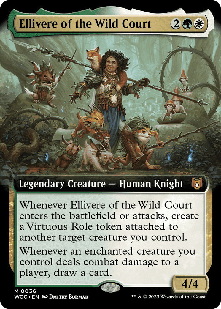 Ellivere of the Wild Court (Extended Art) [Wilds of Eldraine Commander] - Evolution TCG