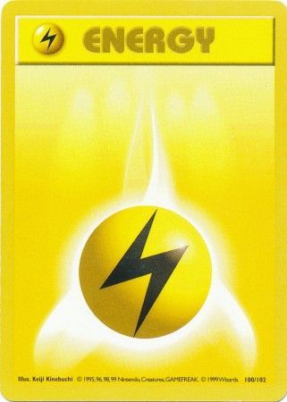 Lightning Energy (100/102) [Base Set Shadowless Unlimited] - Evolution TCG