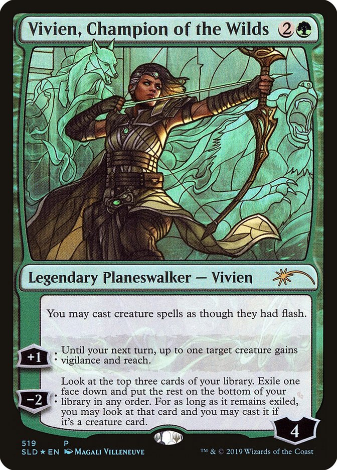 Vivien, Champion of the Wilds (Stained Glass) [Secret Lair Drop Promos] - Evolution TCG
